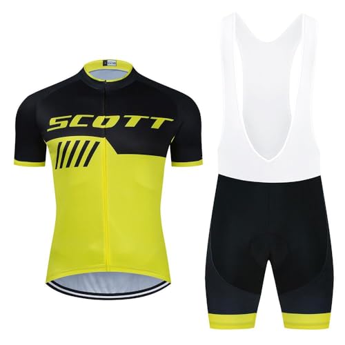 Ropa Ciclismo Hombre, Traje Ciclismo Hombre, con 20D Gel Pad Bib Acolchado, Maillot Ciclismo Hombre Verano, Equipacion...