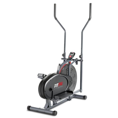 Fitfiu Fitness BELI-90 - Bicicleta Elíptica con Disco inercia de 5kg, 8 Niveles de Resistencia, Pedales Antideslizantes...