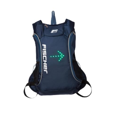 Fischer Mochila con función intermitente, patinete eléctrico, LED intermitente, seguridad, visibilidad, hasta 15...