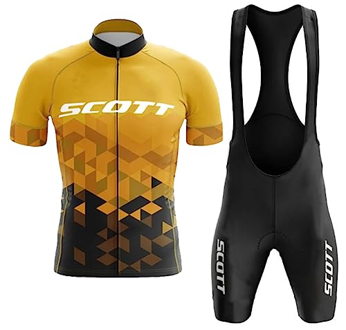 Wanty Ropa de Ciclismo para Hombre Maillot MTB Manga Corta + Culottes Bici 19D Gel Equipos Conjunto Ciclismo Verano Team...