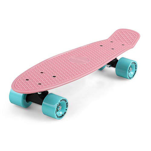 Monzana Skateboard Monopatín Vintage Retro 22' con Ruedas ABEC 7 LED Patineta Juguete Deporte Exterior