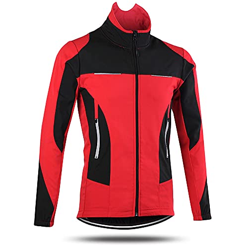 Pateacd Polar Chaqueta Ciclismo Hombre Mujer Invierno Térmico Impermeable A Prueba de Viento Transpirable Reflectante...