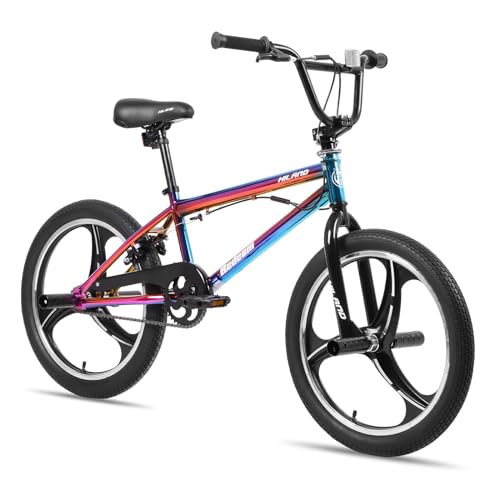 Hiland - Bicicleta BMX para niños de 20 pulgadas, 3 radios, para niños y niñas a partir de 7 – 13 años, rotor de...