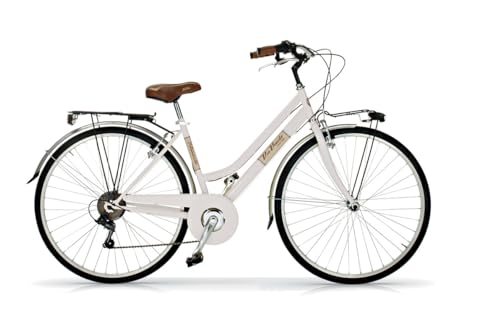 Via Veneto Bazam - Bicicleta de mujer Allure Lady de 28 pulgadas, cambio de 6 velocidades, talla 46, color blanco...