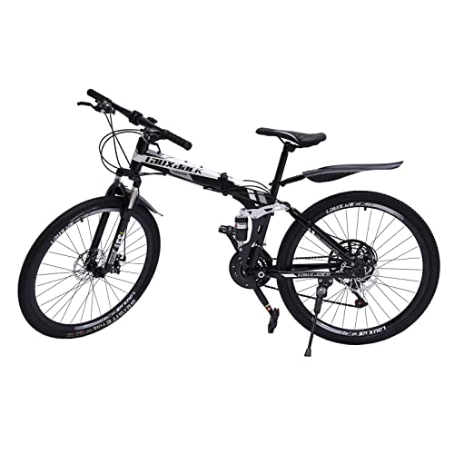 PUDLOR Bicicleta de montaña de 26 pulgadas, 21 velocidades, freno de disco mecánico, para hombre y mujer, bicicleta...