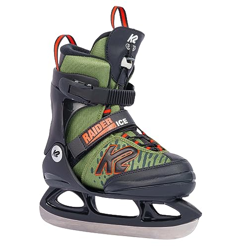 K2 Raider Ice Patines de Hielo, Niños, Verde-Naranja, M (EU: 32-37 / UK: 13-4 / US: 1-5)