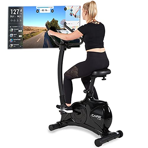 CARE FITNESS CV-395 - Bicicleta estática motorizada (24 programas de entrenamiento, masa de inercia 12 kg, resistencias...