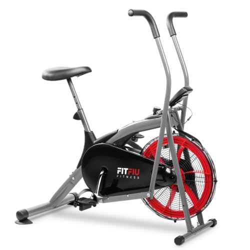 FITFIU FITNESS BELI-150 - Bicicleta elíptica con resistencia de aire cross training, con sillín regulable y pantalla...