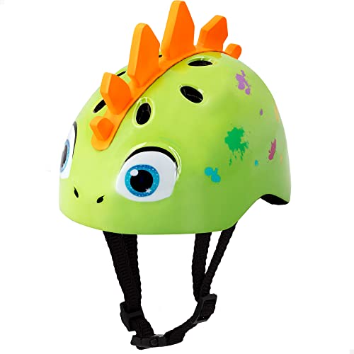 COLORBABY K3yriders - Casco Infantil de Seguridad 3D, diseño de Dinosaurio, 3 años, 21x24,5x20,5 cm, bicis y patinetes...