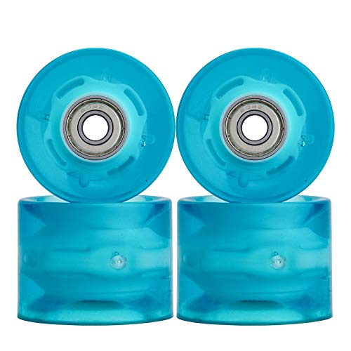 nonmon 4Pcs Ruedas de Cruiserboard Skateboard 60mm 78A con 8Pcs Rodamientos ABEC-9 608ZZ,Ruedas de Repuesto Set para...