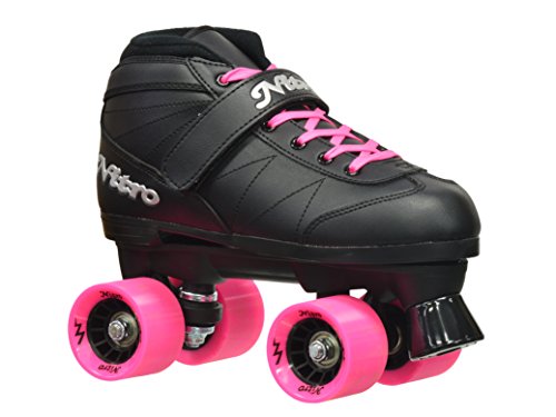 EPIC Patines 2016 Super Nitro 8 Velocidad de Interior/al Aire Libre Quad Patines, 815196020172, Rosa, Mens 8