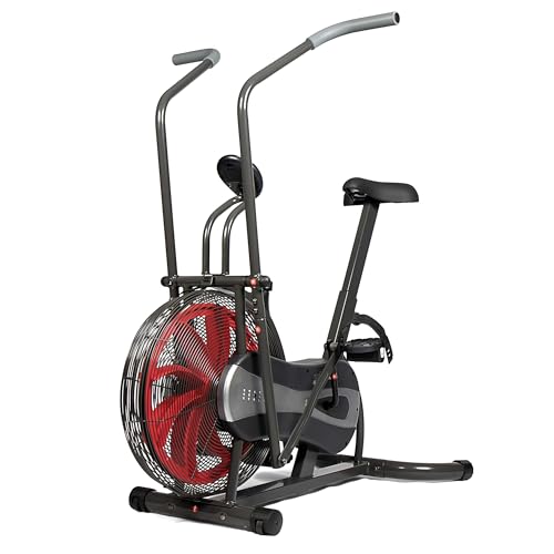 SportPlus Fan Bike, Air Bike, bicicleta de ejercicio, resistencia al aire y freno de correa, turbina de viento,...