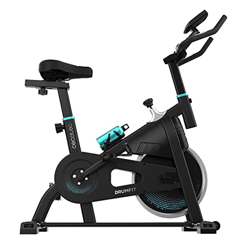 Cecotec Bicicleta Indoor con Volante de Inercia de 10 Kg DrumFit Indoor 10000 Teseo. Resistencia Manual, Monitor LCD,...