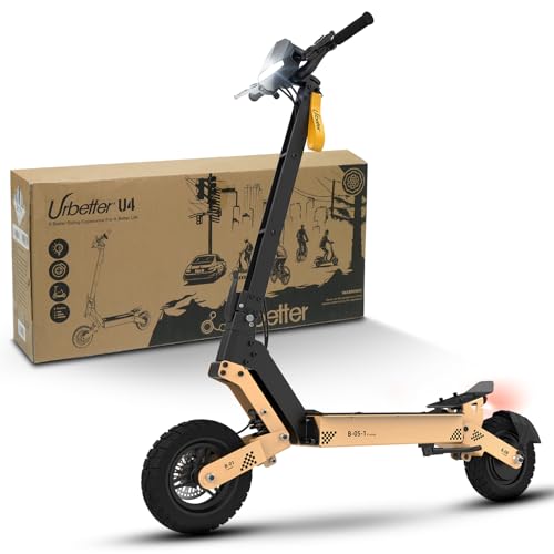 urbetter Patinete Electrico Adultos Autonomía 40 Km Patinete Eléctrico Neumáticos 10 Pulgadas Scooter Electrico...