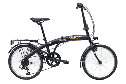 Discovery 2722 Bicicleta Plegable 20' Negro Mate, Adultos Unisex