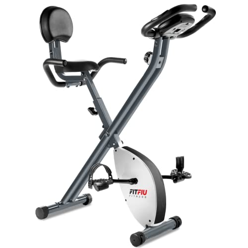 Fitfiu Fitness BEST-220 - Bicicleta Estática Magnética Plegable con Respaldo y sillin Regulable, Disco de inercia de...