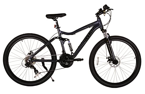 Bounty Bicicleta de montaña con suspensión total - Cambio Shimano 18 velocidades, horquillas de suspensión Zoom,...