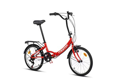 Moma Bikes Bicicleta Plegable Urbana First Class 20', Aluminio, Shimano 6v. Sillin Confort