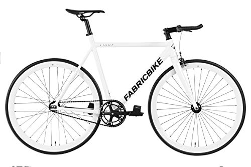 FabricBike Bicicleta Fixie, Juventud Unisex, Light Fully Glossy White, L-58cm