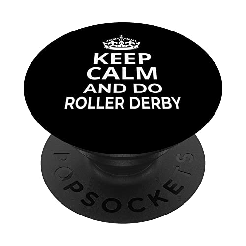 Jugador de Roller Derby//Mantén la calma y haz Roller Derby PopSockets PopGrip Intercambiable