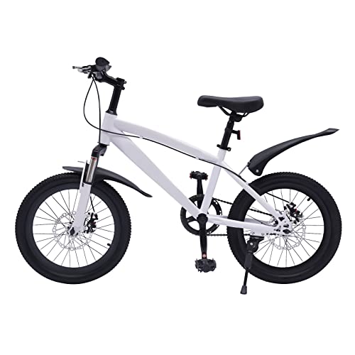 WINPANG Bicicleta de montaña para niños de 18 pulgadas, altura del asiento ajustable, ruedas antideslizantes y...