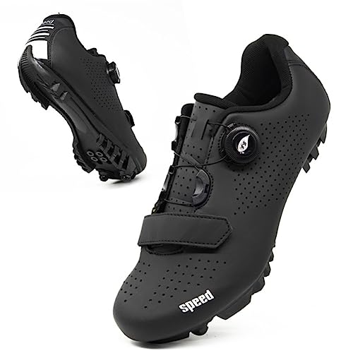 Hixingo Zapatilla de Ciclismo Hombre, Zapatos Bicicleta de Carretera Exterior MTB Compatibles con SPD/SPD-SL Lock...