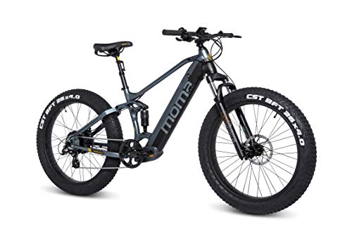 Moma Bikes Bicicleta Eléctrica Fatbike, E-FAT26PRO, Full Shimano Altus 8v, Frenos de Disco Hidráulicos, Batería Litio...