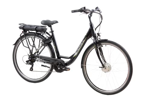 F.lli Schiano E- Moon 28', Bicicleta eléctrica de Paseo, Mujer, Negra