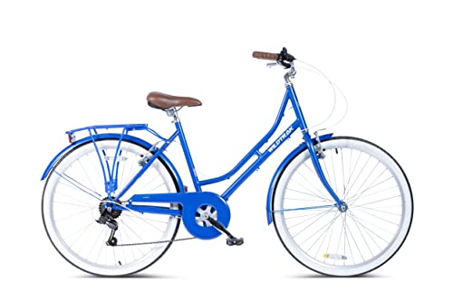 Wildtrak - Bicicleta de Ciudad, Adulto, 26 pulgadas, 6 Velocidades, Cambios Shimano - Azul electrico