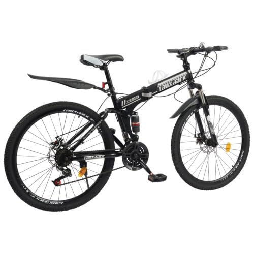 wanwanper Bicicleta de montaña plegable de 26 pulgadas para adultos, 21 velocidades, bicicleta de montaña con...