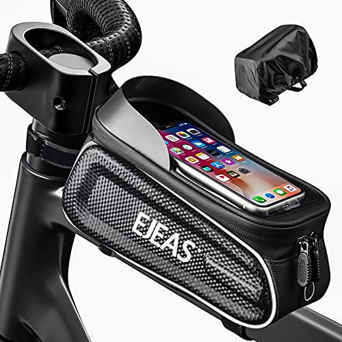 EJEAS Bolsa de Bicicleta, para Teléfono Inteligente de hasta 7 Pulgadas, con Pantalla Táctil Sensible a TPU, Porta...