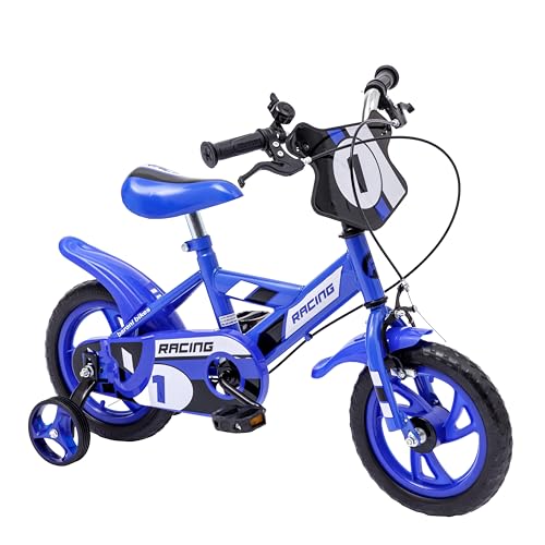 Baroni Toys Bicicleta para niños 12 & 14 & 16 Pulgadas, Bicicleta Deportiva Azul con Ruedas Incluidas, Bicicleta de...