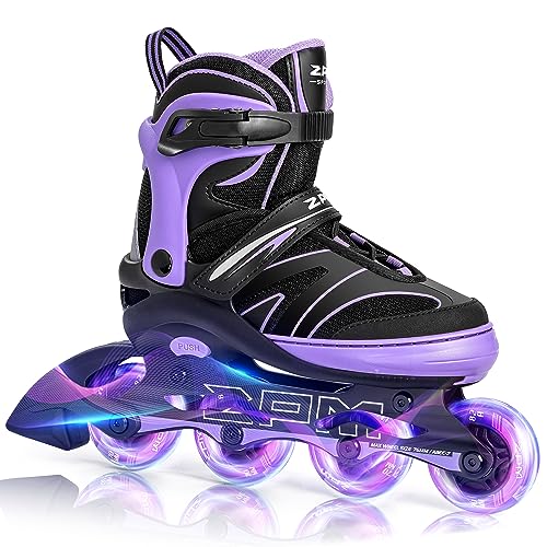 2PM SPORTS Regulable Patines en línea para Hijo Flashing Roller Blades para niños y niñas con luz Completa hasta...