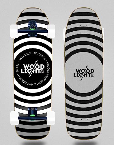 Wood Light Cruiser Skate Skateboard Trucks 180mm - Classic Circles Dress 9.31x31