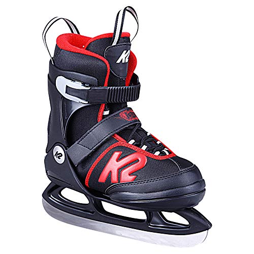 K2 Joker Ice Patines de Hielo, Niños, Negro-Rojo, M (EU: 32-37 / UK: 13-4 / US: 1-5)