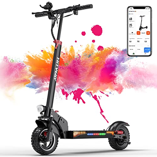 HITWAY Patinete Electrico 800W Motor, 10'' Scooter Eléctrico Adultos Plegable, con Batería de 48V 13Ah, con App,...