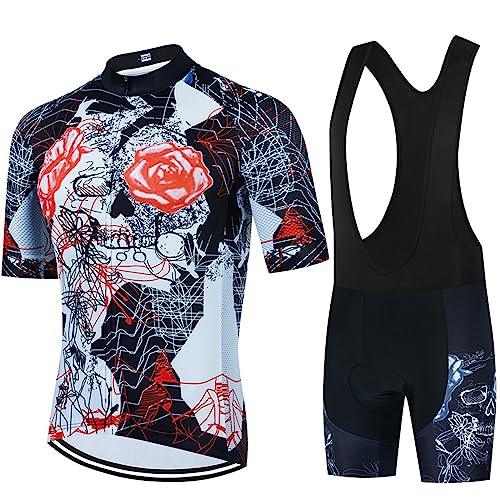 ZORQ Conjuntos de Ropa de Ciclismo for Hombres y Mujeres, Camiseta de Manga Corta Transpirable de Secado rápido con...