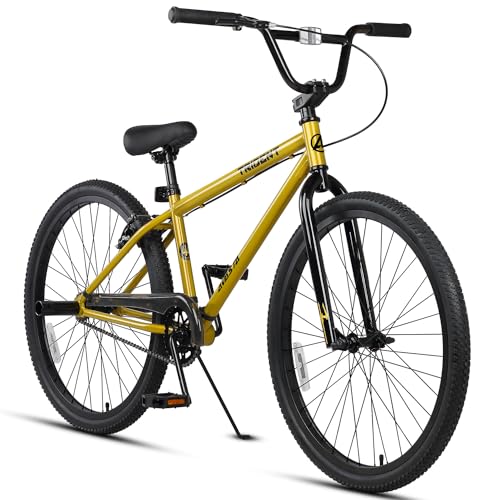 AVASTA Bicicleta de carretera BMX de 24 pulgadas para principiantes y avanzados con 2 clavijas Trick Cycling y...