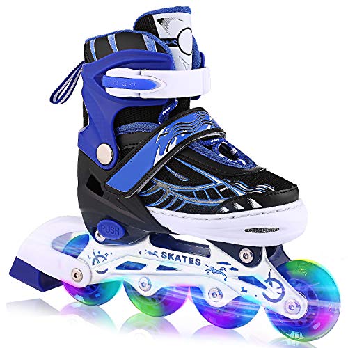 Weskate Patines en Linea Ajustables para Niña Niño Patines Linea con Todas Las Ruedas iluminadas Patines Niña para...