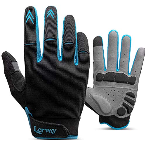 LERWAY Guantes de Ciclismo para Hombres y Mujeres, MTB Guantes de Bicicleta de Montaña de Carretera con Pantalla...