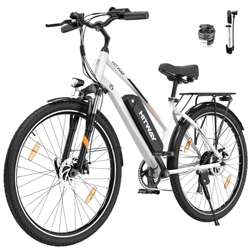 HITWAY Bicicleta Eléctrica, 28' Bicicleta Electrica Urbana/de Trekking, Bici Eléctrica con Batería Extraíble de...